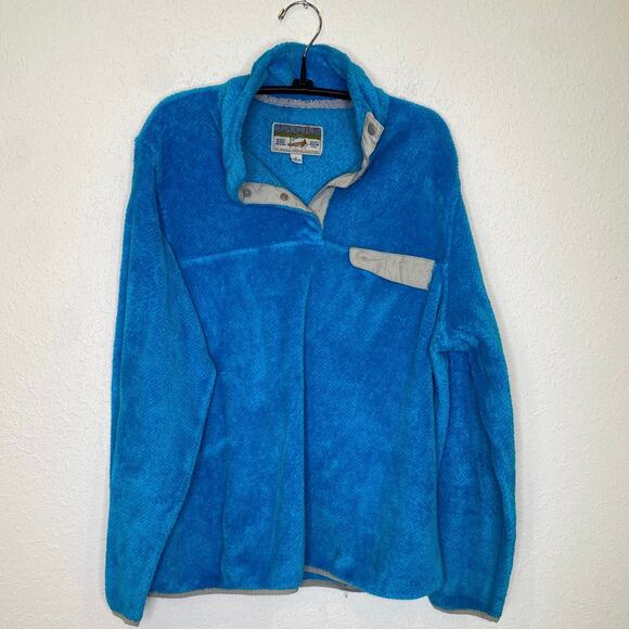 Jachs Cabin Ocean Blue Lightweight Polyester Fleece Pullover Sz Lg Unisex - Picture 1 of 13